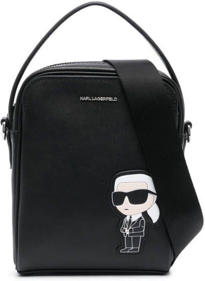 Karl Lagerfeld Shopper met logoplakkaat Zwart