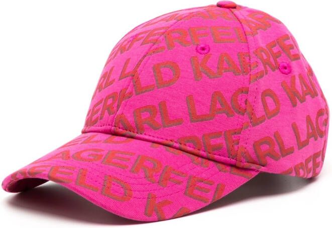 Karl Lagerfeld Honkbalpet met logoprint Roze