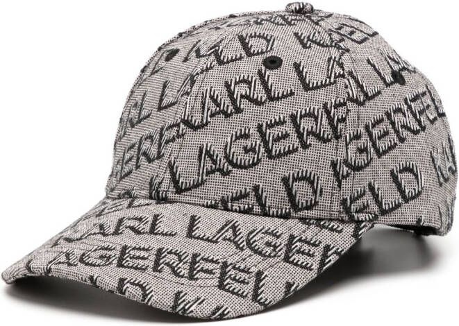 Karl Lagerfeld Honkbalpet met logoprint Zwart