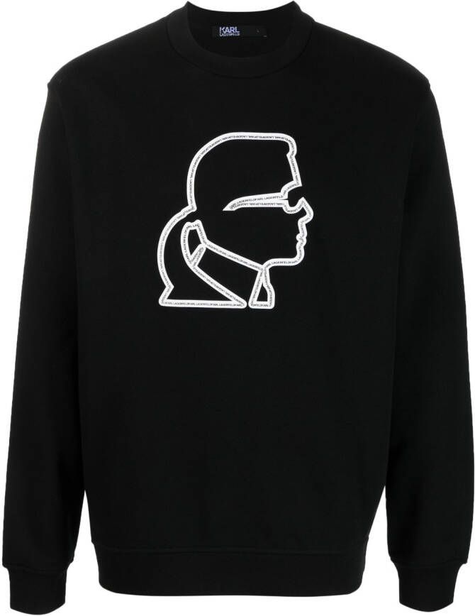 Karl Lagerfeld Sweater met logoprint Zwart