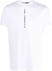 Karl Lagerfeld logo-print crew-neck T-shirt Wit