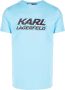 Karl Lagerfeld T-shirt met logoprint Blauw - Thumbnail 1