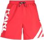Karl Lagerfeld Zwembroek met logoprint Rood - Thumbnail 1