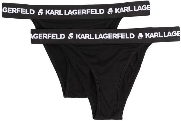 Karl Lagerfeld Slip met logoband Zwart