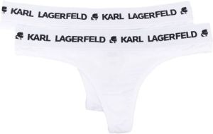 Karl Lagerfeld Set van twee strings Wit