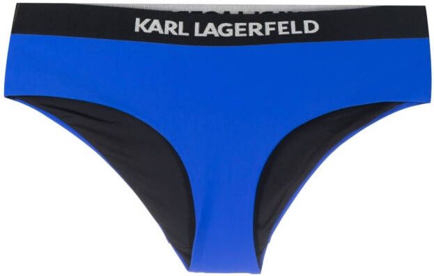 Karl Lagerfeld Bikinislip met logoband Blauw