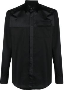Karl Lagerfeld long-sleeve cotton shirt Zwart