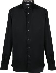 Karl Lagerfeld long-sleeve cotton shirts Zwart