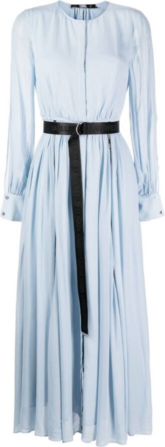 Karl Lagerfeld Maxi-jurk met lange mouwen Blauw