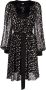 Karl Lagerfeld Midi-jurk met bloemenprint Zwart - Thumbnail 1