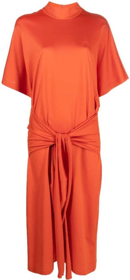 Karl Lagerfeld Midi-jurk met gestrikte taille Oranje