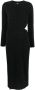 Karl Lagerfeld Midi-jurk met lange mouwen Zwart - Thumbnail 1