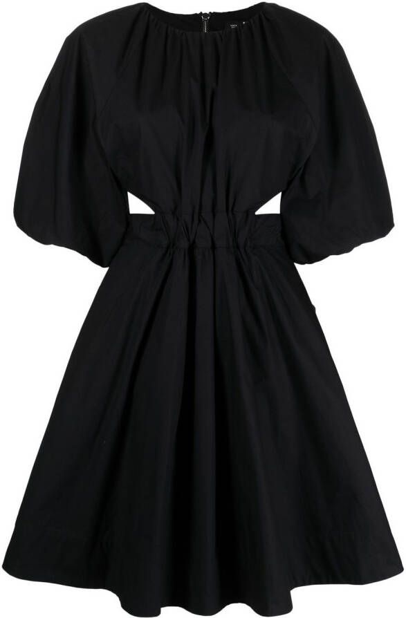 Karl Lagerfeld Midi-jurk met pofmouwen Zwart