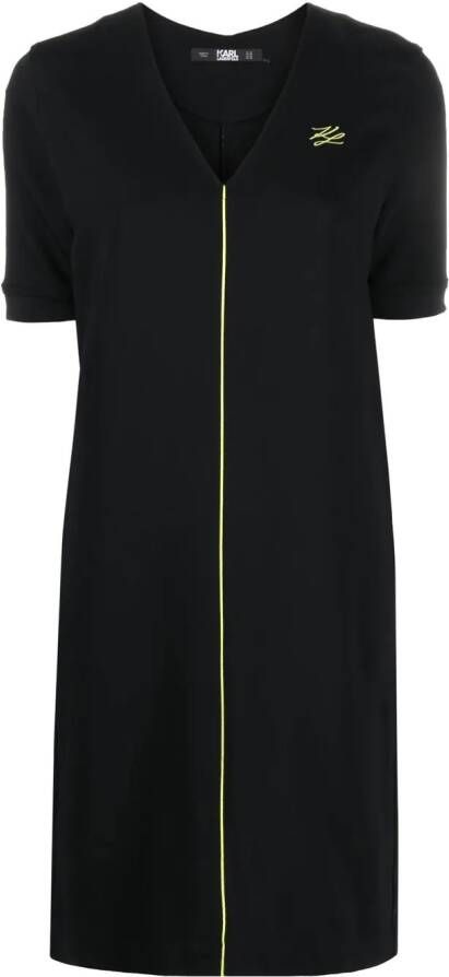 Karl Lagerfeld Mini-jurk met geborduurd logo Zwart