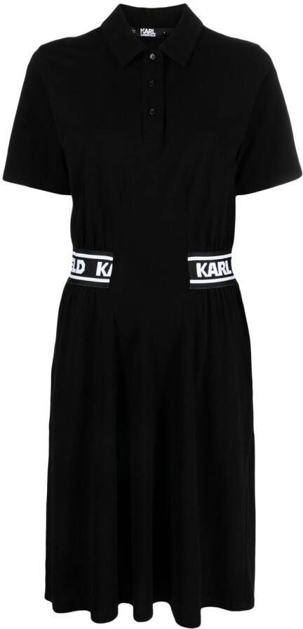 Karl Lagerfeld Mini-jurk met logoband Zwart