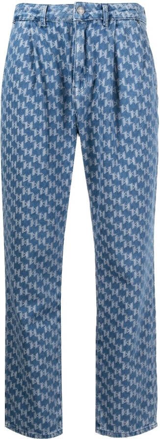 Karl Lagerfeld Jeans met monogramprint Blauw