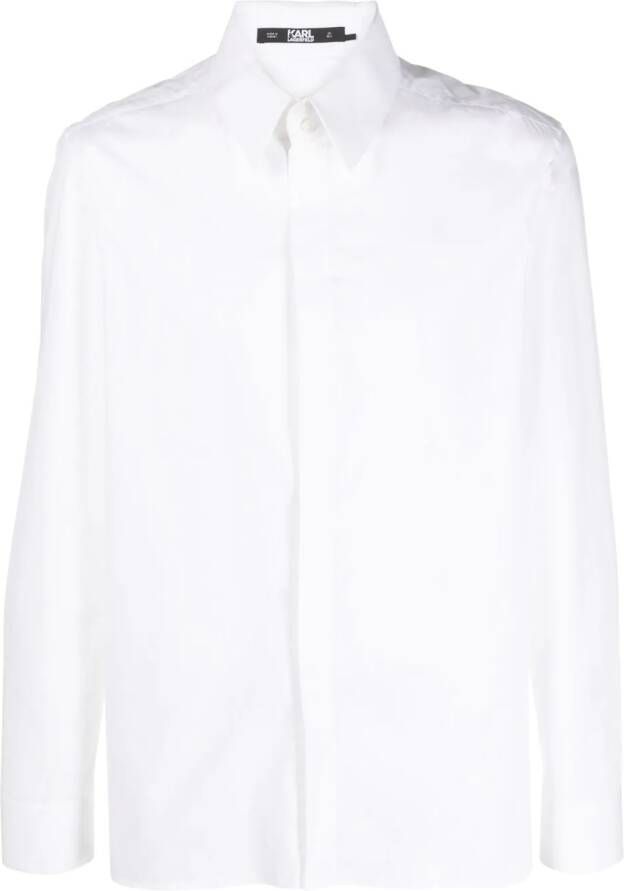 Karl Lagerfeld Button-up popeline overhemd Wit