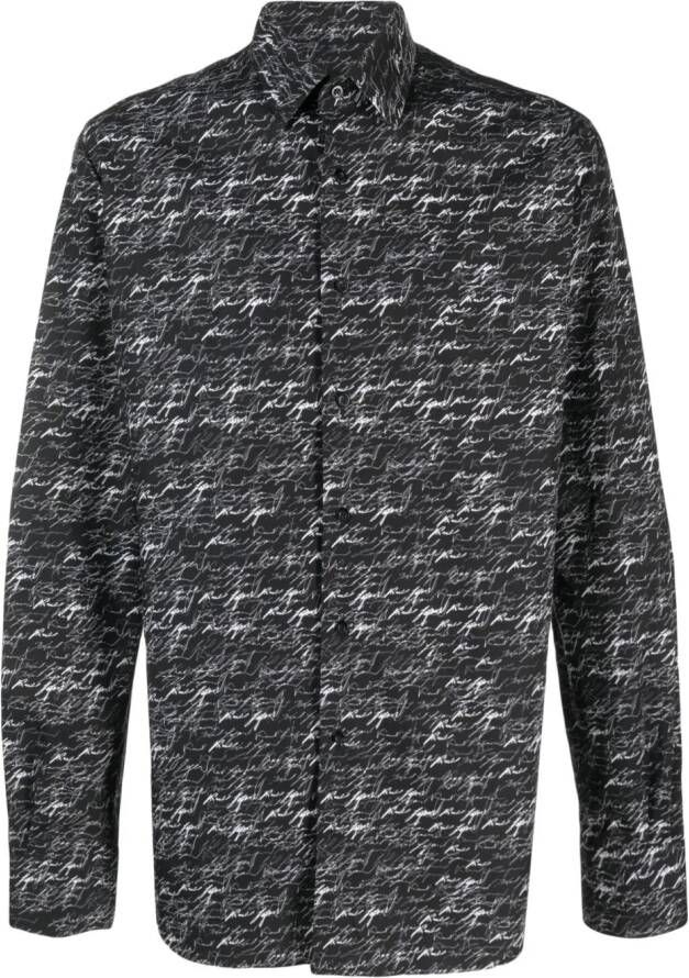Karl Lagerfeld Overhemd met print Zwart