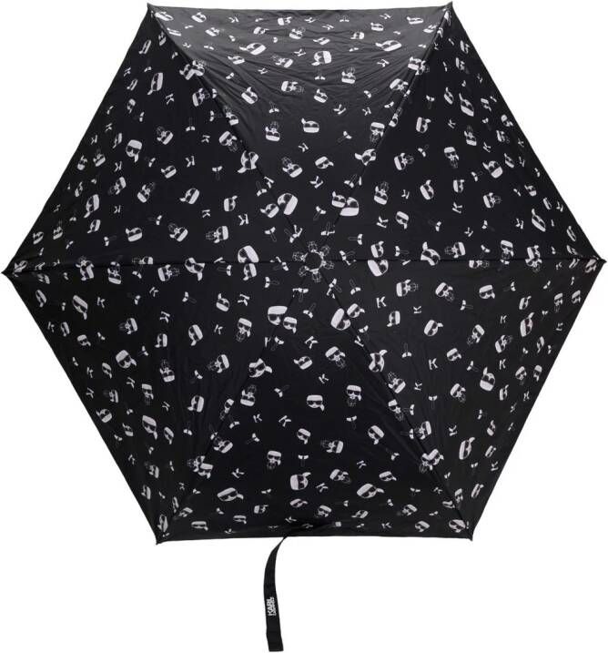 Karl Lagerfeld Paraplu met logoprint Zwart