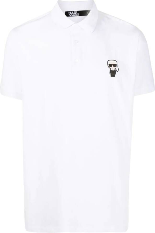 Karl Lagerfeld Poloshirt met logopatch Wit