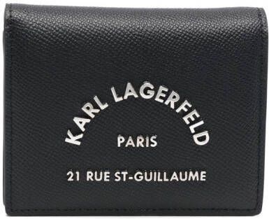 Karl Lagerfeld Portemonnee met logoplakkaat Zwart