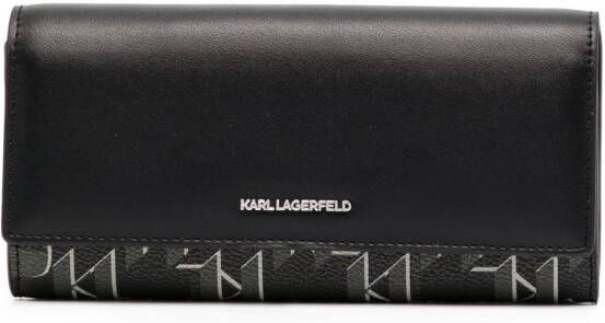 Karl Lagerfeld Portemonnee met logoprint Zwart