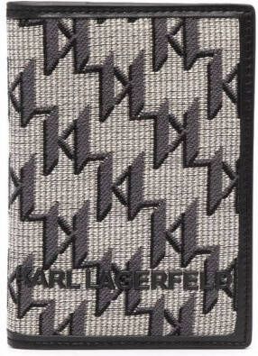 Karl Lagerfeld Portemonnee met monogramprint Beige
