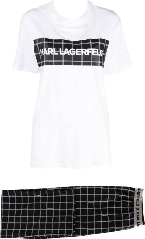 Karl Lagerfeld Pyjama met logo Zwart