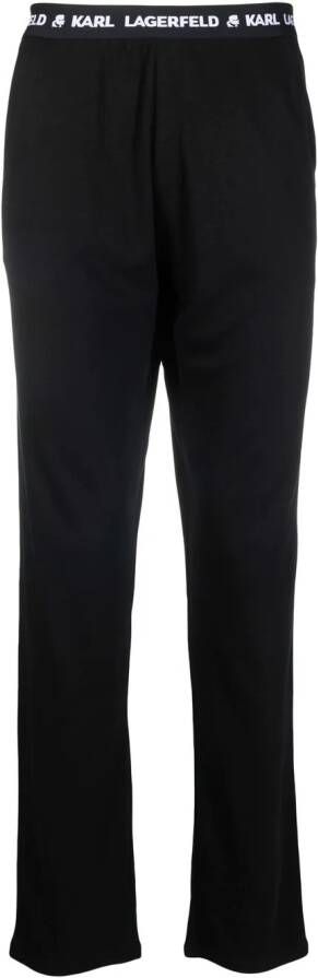 Karl Lagerfeld Pyjamabroek met logo tailleband Zwart