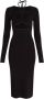 Karl Lagerfeld Ribgebreide midi-jurk Zwart - Thumbnail 1