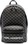 Karl Lagerfeld Rugzak met monogramprint Zwart - Thumbnail 1