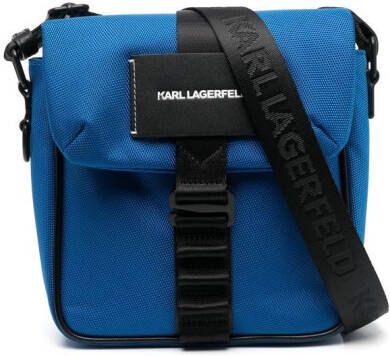 Karl Lagerfeld Schoudertas met logopatch Blauw