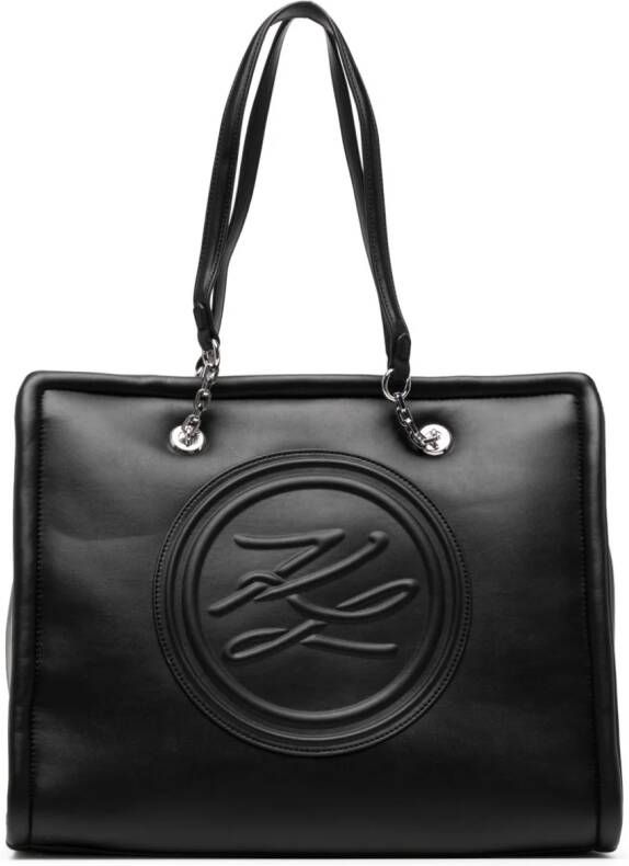 Karl Lagerfeld Shopper met logopatch Zwart