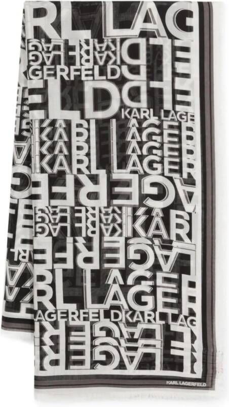 Karl Lagerfeld Sjaal met logopatch Zwart