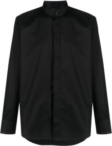 Karl Lagerfeld stand-up collar cotton shirt Zwart