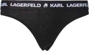 Karl Lagerfeld String met logo tailleband Zwart