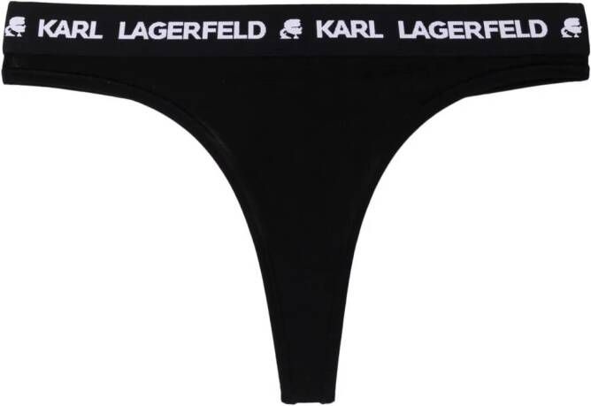 Karl Lagerfeld String met logoband Zwart