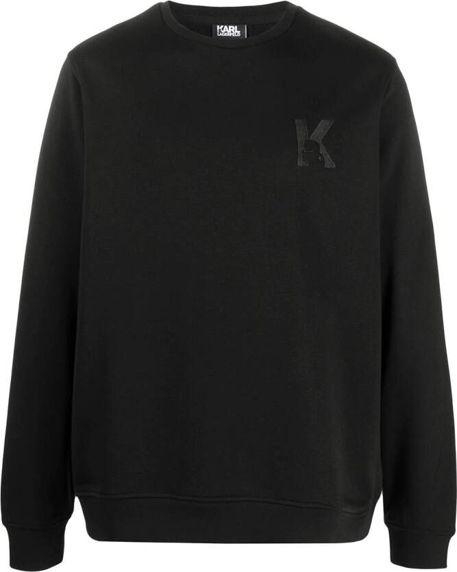 Karl Lagerfeld Sweater met borduurwerk Blauw