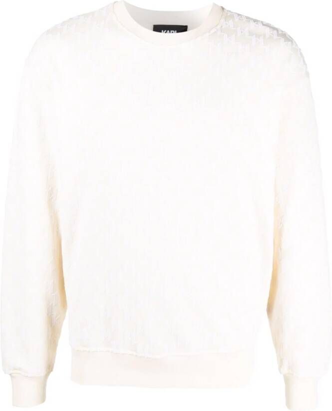Karl Lagerfeld Sweater met monogram Beige