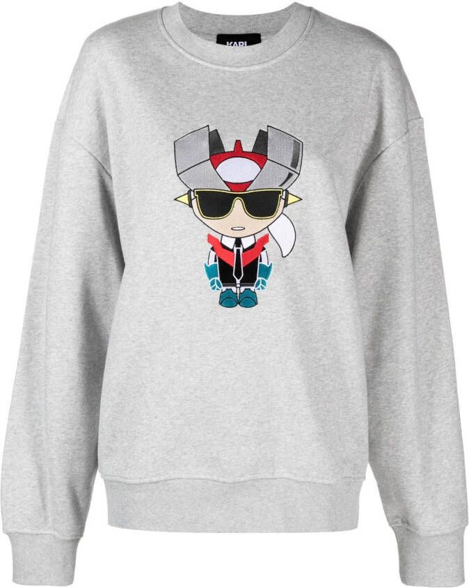 Karl Lagerfeld Sweater met print Grijs