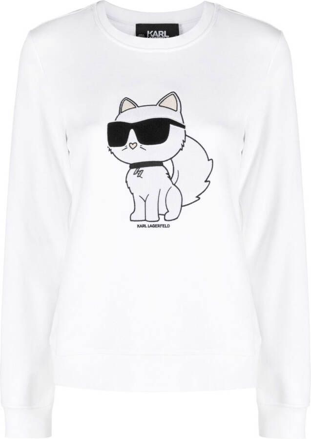 Karl Lagerfeld Sweater met print Wit