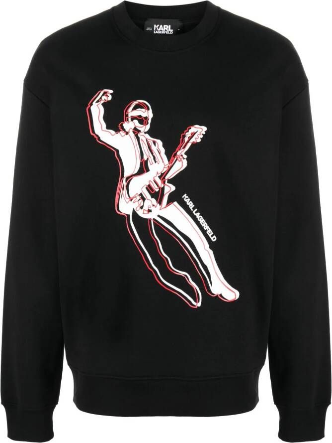 Karl Lagerfeld Sweater met print Zwart