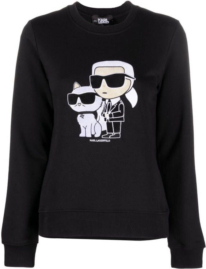 Karl Lagerfeld Sweater met print Zwart