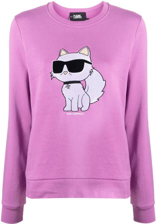 Karl Lagerfeld Sweater van biologisch katoen Paars