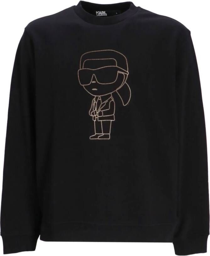 Karl Lagerfeld Sweater verfraaid met logo Zwart