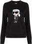 Karl Lagerfeld Ikon sweater van biologisch katoen Zwart - Thumbnail 1