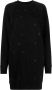 Karl Lagerfeld Sweaterjurk met monogram Zwart - Thumbnail 1