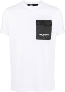 Karl Lagerfeld T-shirt met borstzak Wit