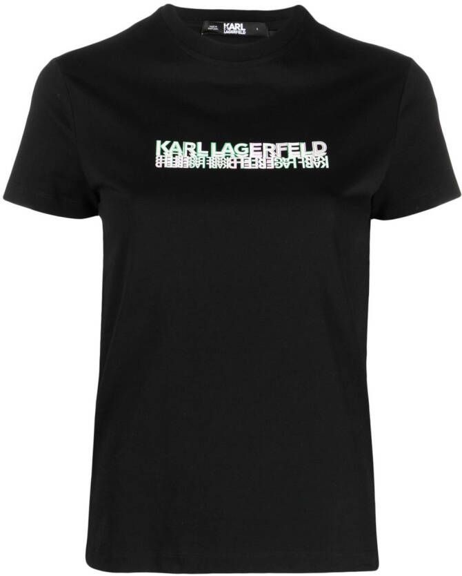 Karl Lagerfeld T-shirt van biologisch katoen Zwart