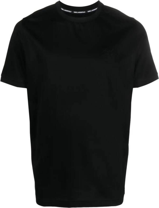 Karl Lagerfeld T-shirt met geborduurd logo Zwart